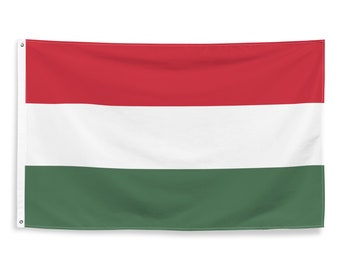 Bandera nacional húngara de poliéster con ojales para planchar. 100% bandera de Hungría.