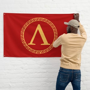 Sparta Ancient Spartan Banner Flag 100% polyester with 2 iron grommets Ancient Sparta Flags