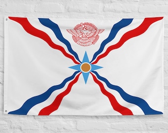 Assyrian Flag: Large Polyester Banner with Grommets (One-Sided)