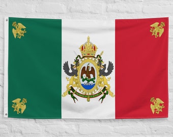 Historical Mexican Flags Polyester with Iron Grommets 100% Old Mexico Flag