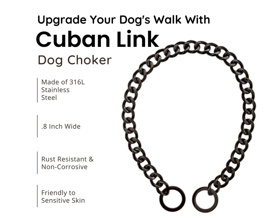 Cuban Link Training Dog Chain Collar Pitbull Frenchie Etsy