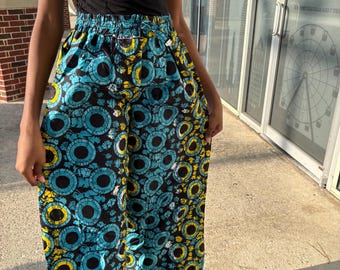 African palazzo wide leg pants