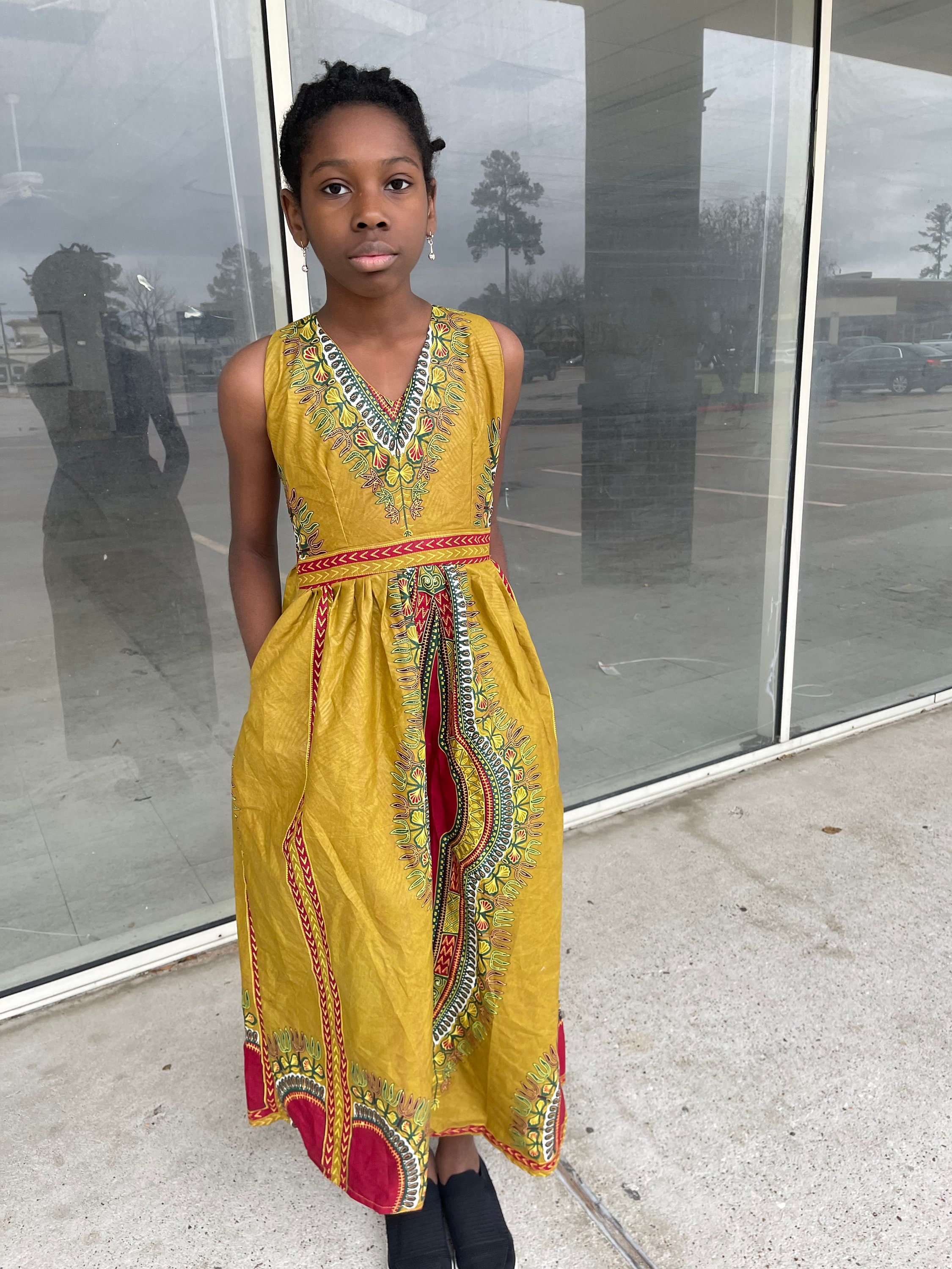 Kids African clothing for girls African children clothing African Ankara Danshiki long dress