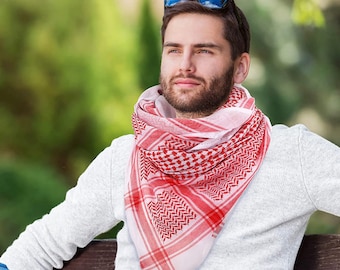 Law Fat Face Mens Scarves MEN'S ARAB KAFIYA, KEFFIYEH, HIJAB HEAD