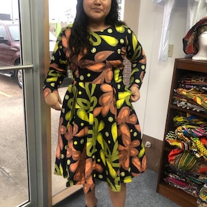 African clothing for women Ankara dress midi length African dress African attire