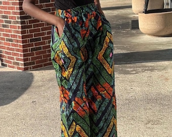 African palazzo wide leg pants