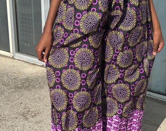 African palazzo wide leg pants