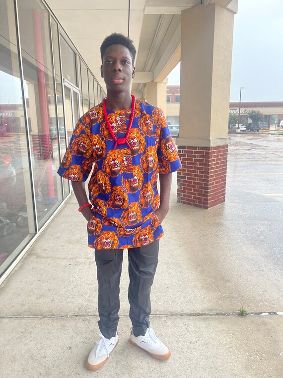 Igbo Traditional men top wedding African Ankara print Isi Agu wears African men clothing African attire