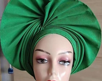 African autogele, ready to wear gele, African hat, traditional wedding hat...