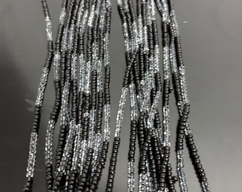 African Waist Beads, African WaistBead, Belly Bead, Luxe WaistBeads- Handmade luxury waistbead,  Body Jewelry 52”  tie on