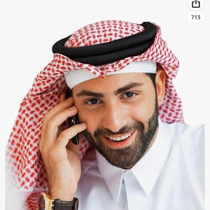 Men&#39;s Large Arab Shemagh Headscarf Muslim Headcover Shawl Keffiyeh Arabic Scarf
