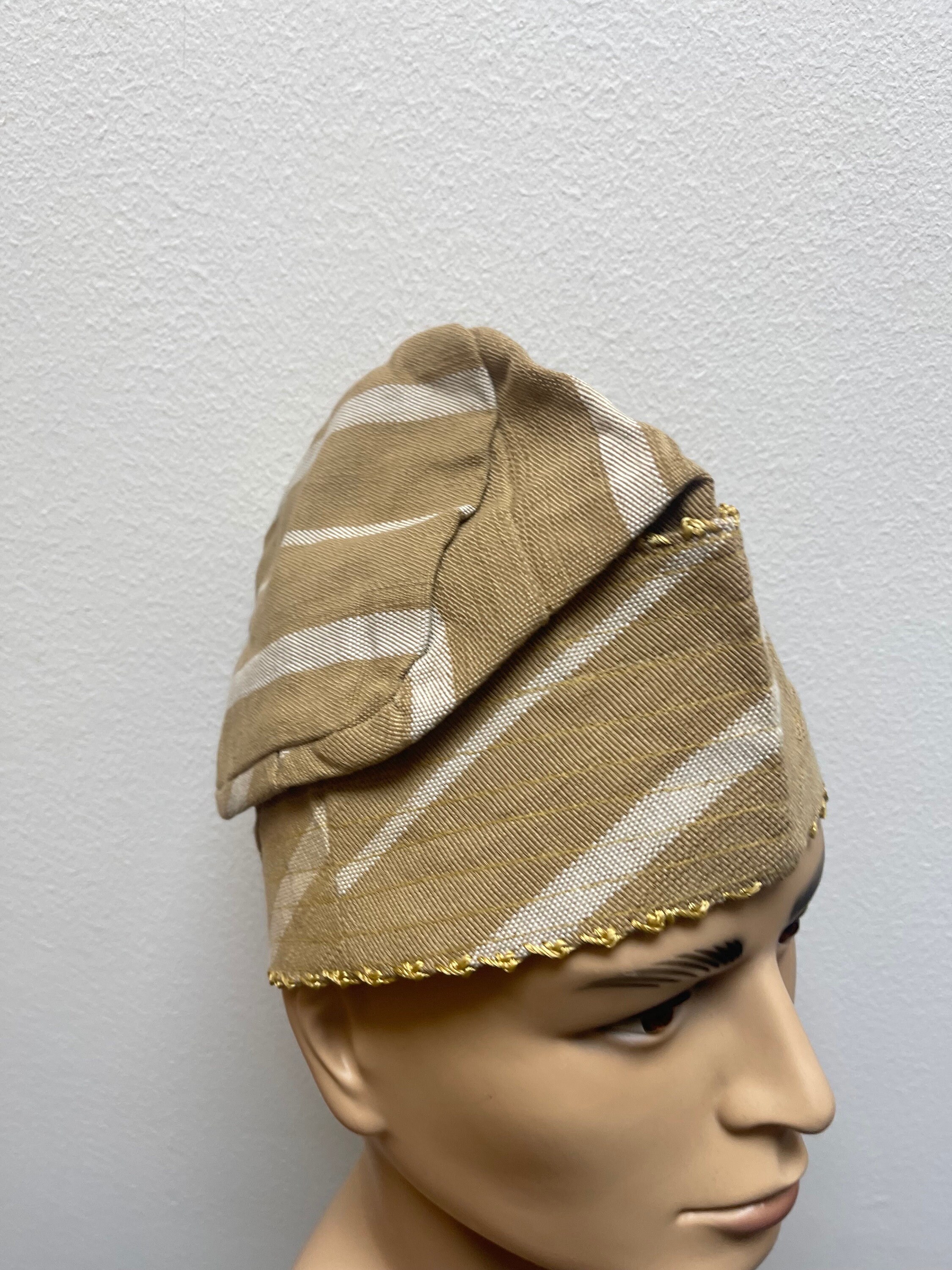 Aso-oke Men's Hat, African Men's Wedding Hat, Men's All Parties Hat ...