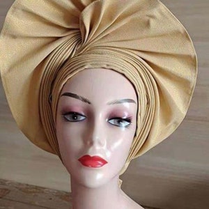 African autogele, ready to wear gele, African hat, traditional wedding hat...