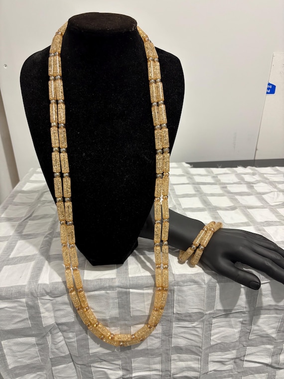 African Clear Gold Men Long Neck Bead for All Occasions African