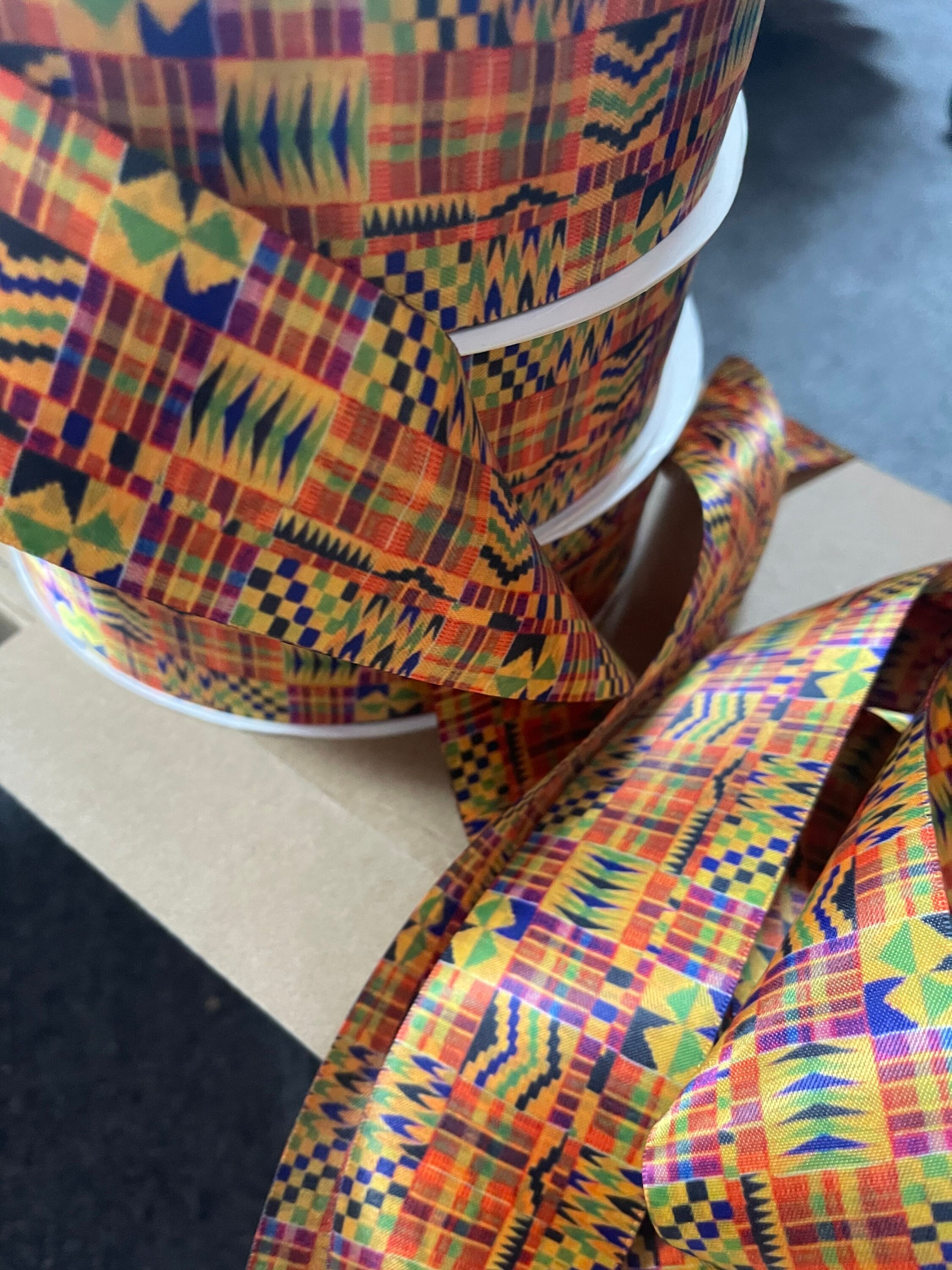 2” Wide African Print Ribbon African Ankara Kente Ribbon Ankara Ribbon ...