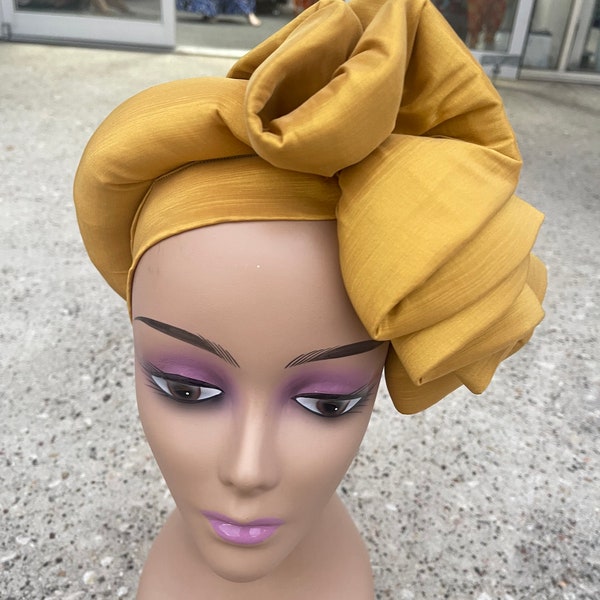 African handmade ready to wear auto gele turban african headwear