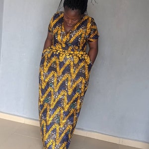 African clothing for women Ankara long dress with slit African wears African attire
