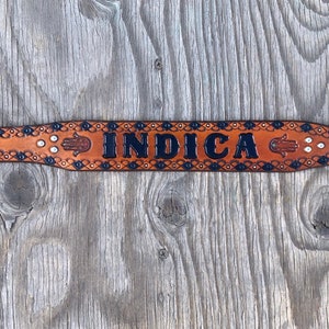 Custom leather dog collar