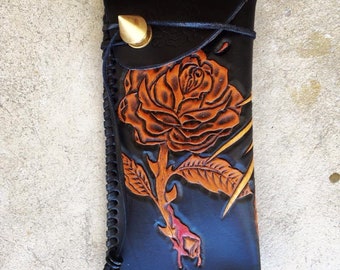 Custom Leather Tooled Sunglass case