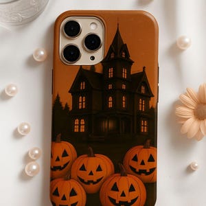 Halloween Phone Case, Spooky Pumpkin Design, Tough Cases for Fall, Halloween Decor, Gift for Halloween Lovers, Horror Phone Case