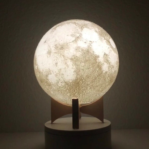 Moon Lamp 3, 4, and 5-Inches in Diameter, Night Lamp for Office, Home, or Room Decor (16 Colors)