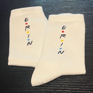 Friends TV Show Inspired Personalized Socks: Birthday Gift