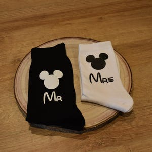 Fairytale-Inspired Just Married Socks – Mr. & Mrs. Matching Disney Wedding Gift for Couples