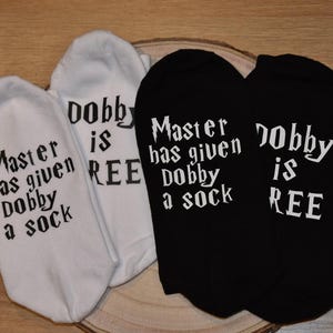 Personalised Harry Potter Socks: Dobby is Free - Wizard Gift