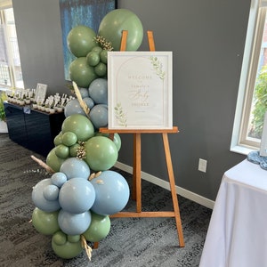 Baby Boy Shower Balloons, Baby Blue Balloon Arch, Sage Green, DIY Balloon Garland, Baby Shower Decorations Boy, Dusty Blue, Greenery