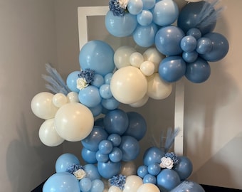 Dusty Blue Balloon Garland Kit, Baby Shower Decor