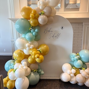 Bee Baby DIY Balloon Garland Kit, Baby Shower Decor, Gender Neutral, First Birthday, Bee Bridal Shower, Bumblebee, Balloon Arch, Honeybee