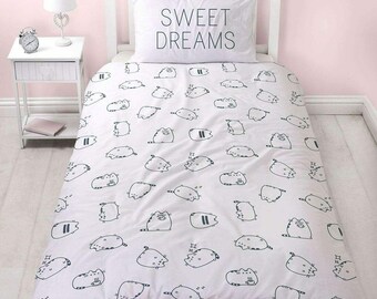 pusheen queen bed sheets