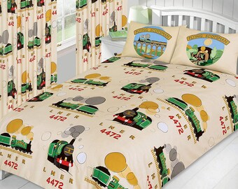 boys train bedding