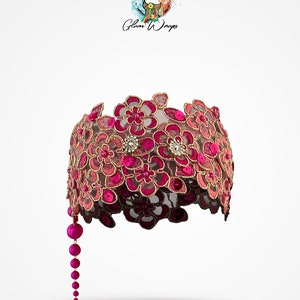 Pink Passion Sparkle: A Vibrant Sequined Headpiece