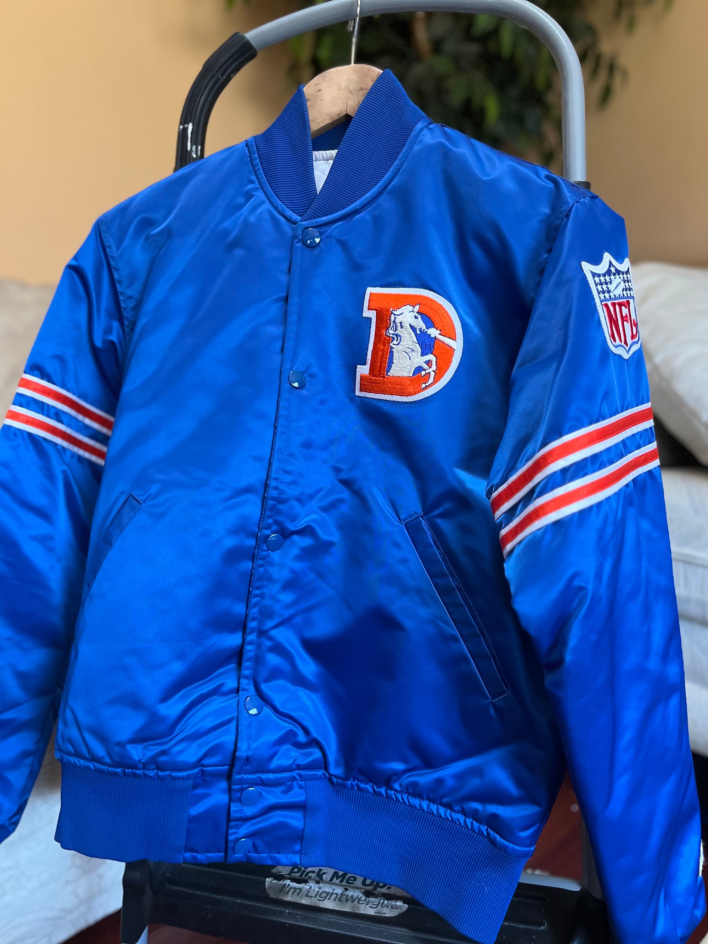 Vintage 1980s Houston Oilers Satin Bomber Spell Out - S