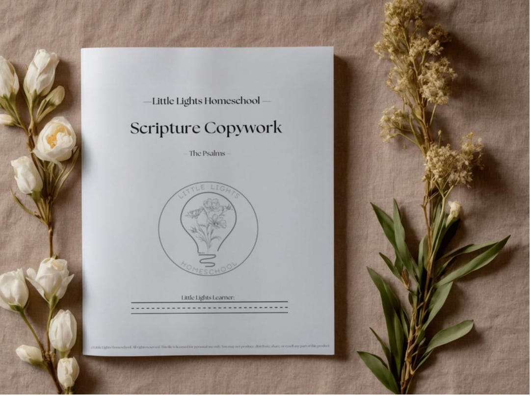 Psalm Scripture Copywork for Kids - Etsy