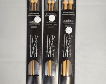 Crystal Palace 12" Bamboo Straight Knitting Needles - various sizes