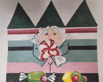 Adorno de Candyman: lienzo bordado único pintado a mano