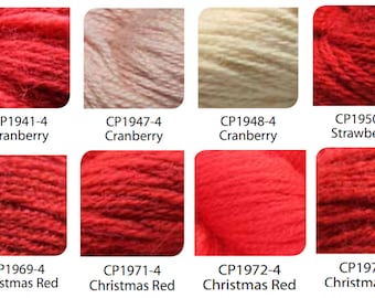 Paternayan Persian Wool Needlepoint and Tapestry Yarn - Red Pink Cranberry Strawberry Christmas