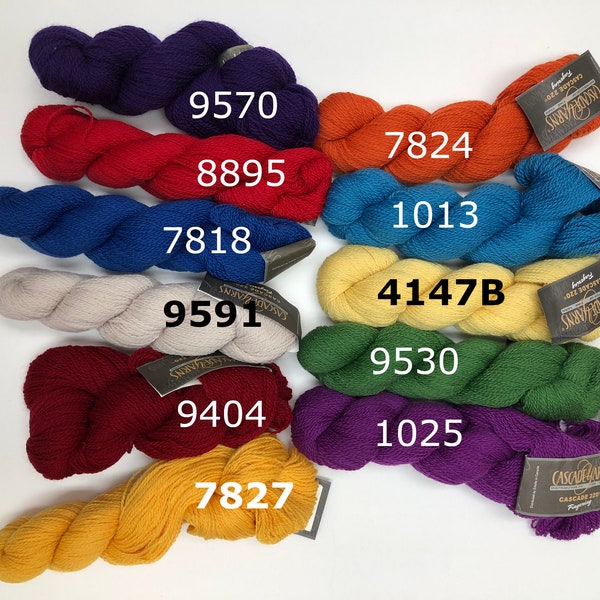 Cascade 220 Fingering Yarn - various colors