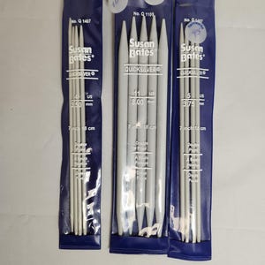 Aiguilles à tricoter Quicksilver DPN (double pointe) Susan Bates - différentes tailles, 7&quot; et 10&quot;