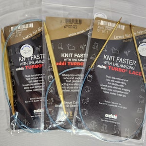 Addi Turbo Lace Circular Knitting Needles - various sizes