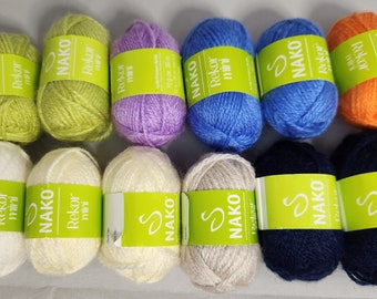 Nako Rakor Mini yarn skeins, bag of 10