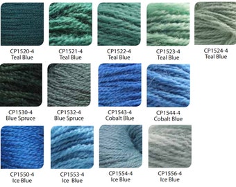 Paternayan Persian Wool Needlepoint and Tapestry Yarn - Blue Teal Spruce Cobalt Ice