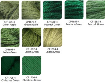 Paternayan Persian Wool Needlepoint and Tapestry Yarn - Green Apple Peacock Loden Christmas