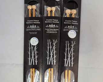 Crystal Palace 9" Bamboo Straight Knitting Needles - various sizes