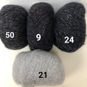 Alpaca Superlight Lame Yarn - various colors: 9, 21, 24, 50