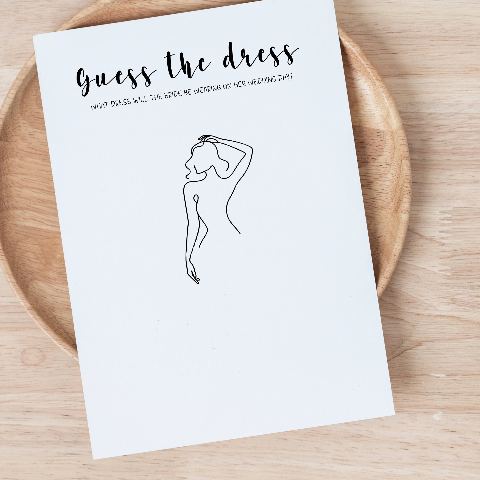 Guess the Dress Guess the Dress Game Bridal Game Bridal Shower Game ...