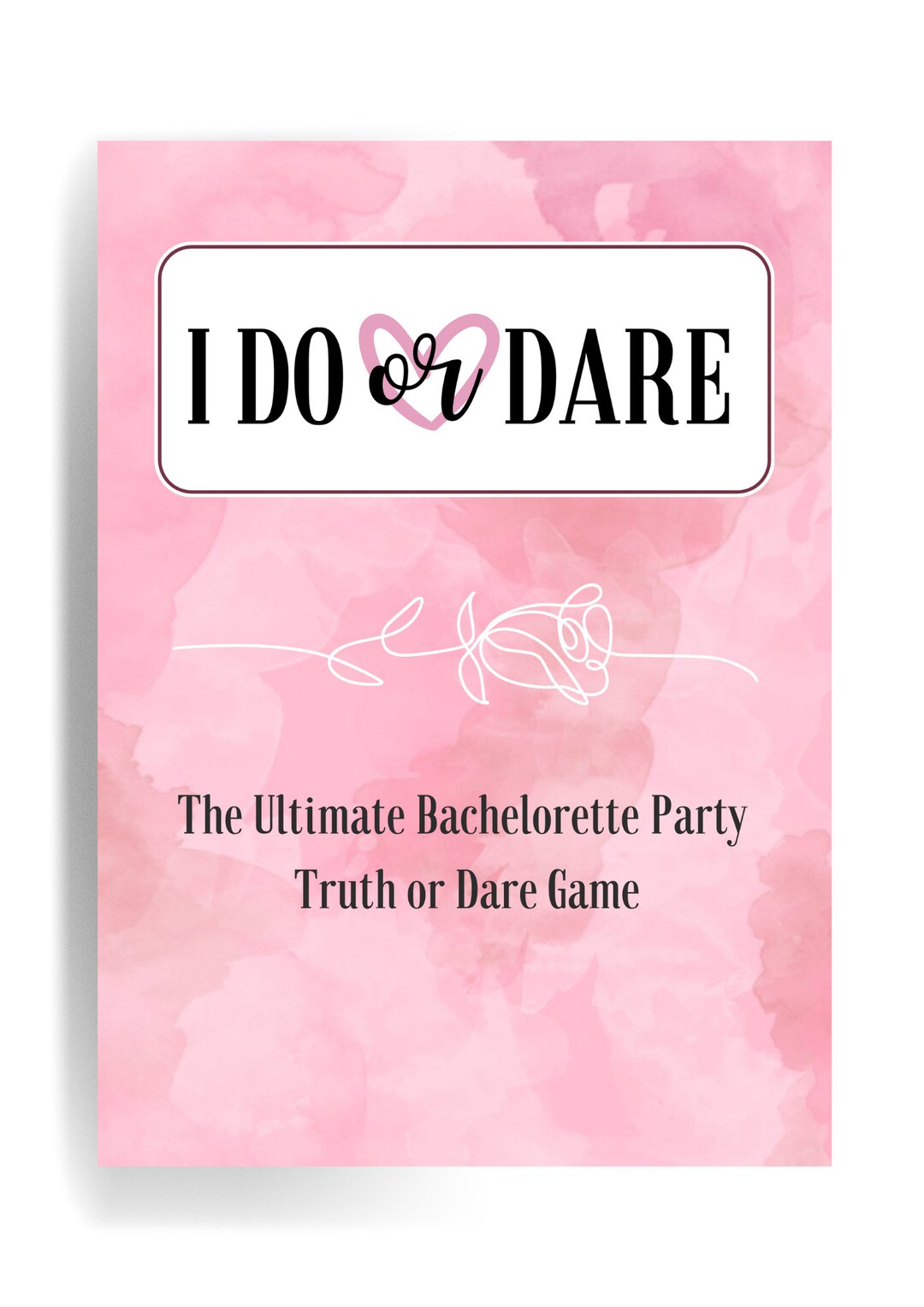 Bachelorette Party Game Printable Truth or Dare Girls Night Drinking ...