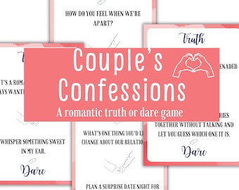 Pareja Verdad o Reto Parejas verdad o reto Juego de Parejas Verdad o Reto Parejas Juego de Relación Juego de Cita Nocturna Juego para Parejas